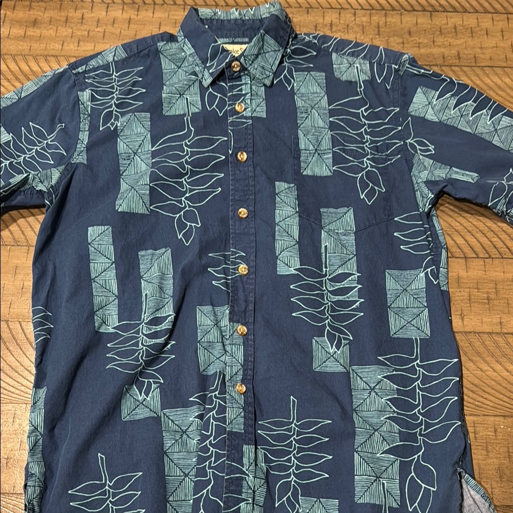 Men's Blue Patterned Shirt